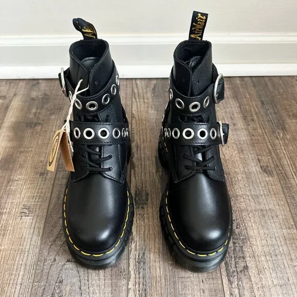 Dr. Martens Quad Neoteric Audrick Hardware Boots Leather Platform Nappa Lux US 5 - Picture 10 of 16